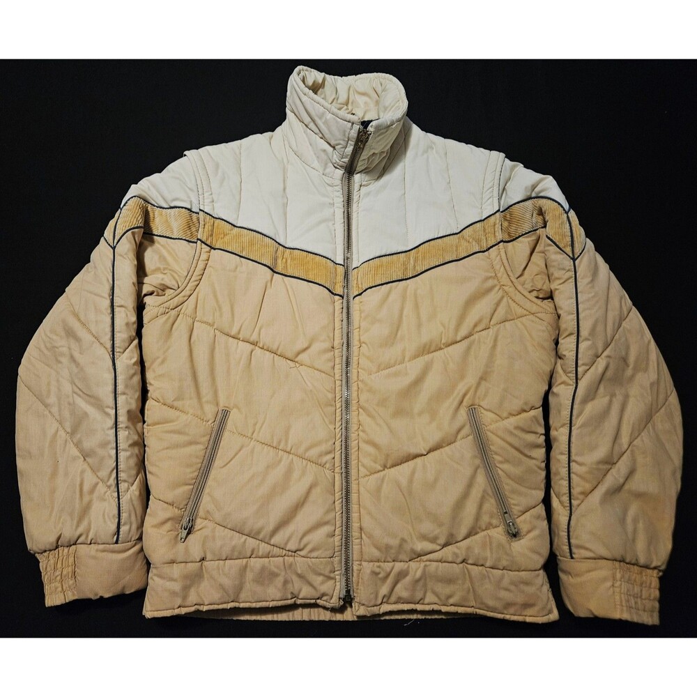 VINTAGE 70s JCPenney Active Sportswear Convertible Puffer Jacket Surf Mod Rare